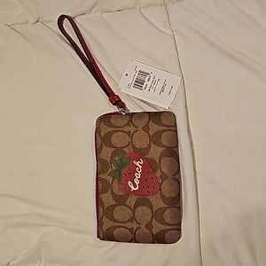 Coach corner zip wristlet